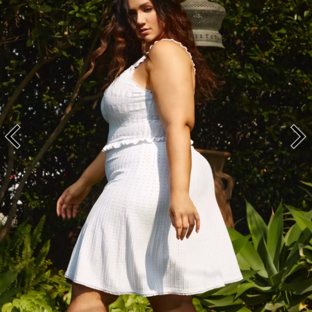 Fashion to Figure Zoey Crochet Fit and Flare Dress | Plus size dresses - Picture 3 of 10
